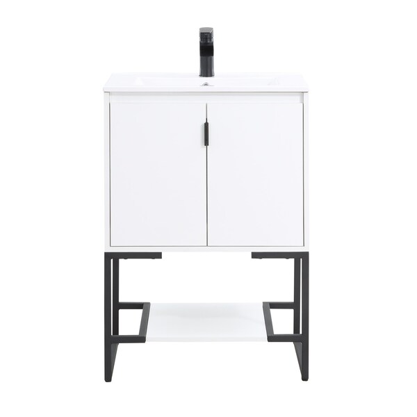 Manhattan Comfort Modern Vanity with Sink for Bathroom and Sink Use VS-2401-WH - main